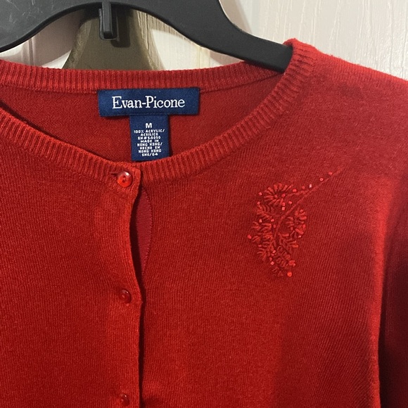 Evan-Picone ladies button down sweater; size: Medium - Picture 2 of 2